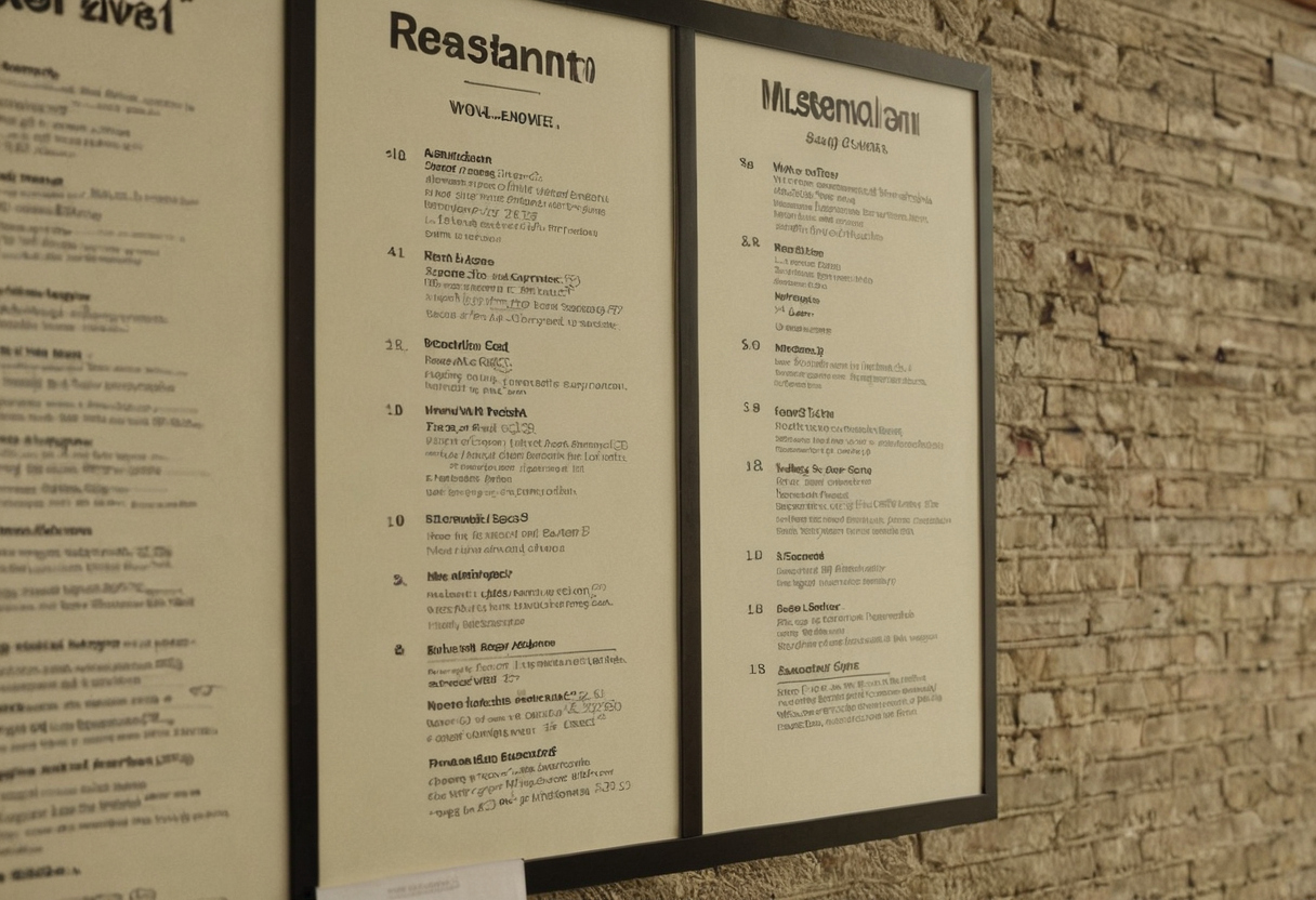 Readable café menu design reduces hesitation before the customer reaches the register editorial visual